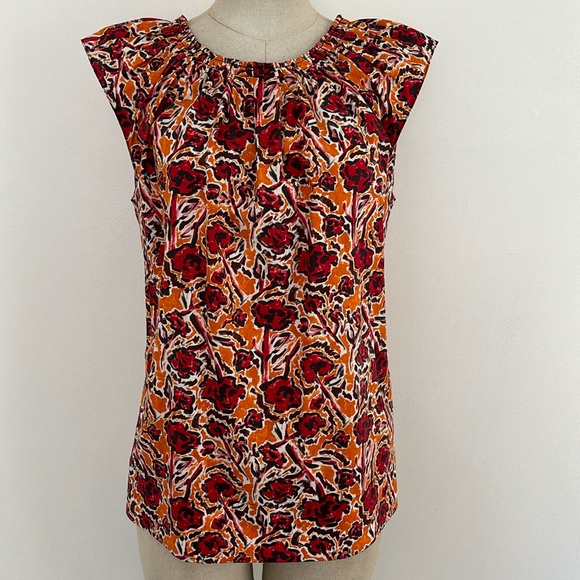 Marni Floral Print Scoop Neck Top - Picture 1 of 7